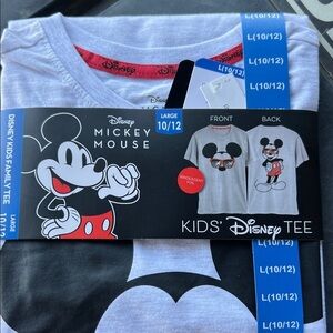 Disney Mickey Mouse Kids Gray and Red T-Shirt::Disneyland 70th Anniversary::NWT